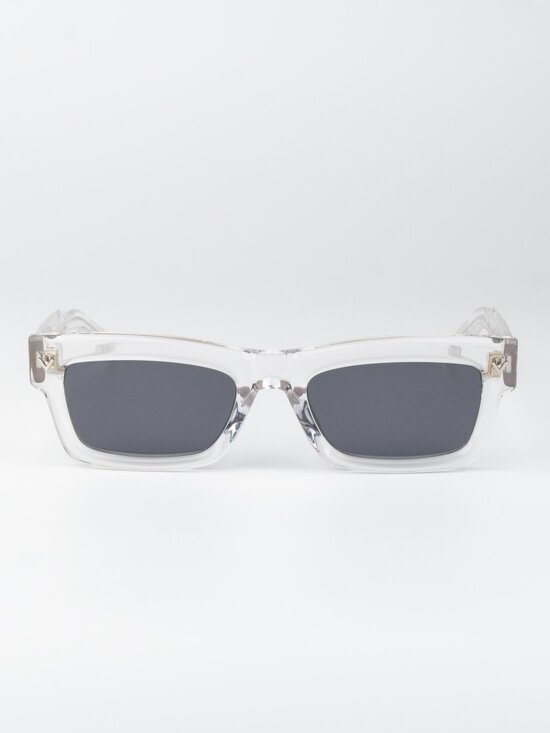 Valentino Women Sunglasses Transparent Grey Rectangle V-SHARP VLS-134 C
